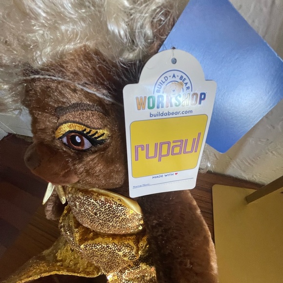Build-A-Bear Rupaul Plush with Sparkling Gold Outfit - Picture 1 of 3